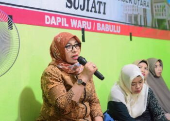 Sujiati menggelar reses di Desa Labangka Barat, Selasa (27/2/2024).