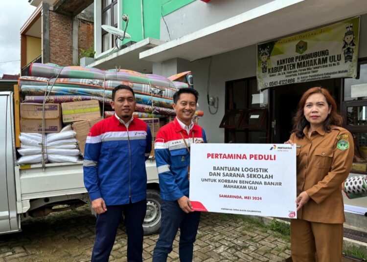 Pertamina Salurkan Bantuan Banjir di Mahakam Ulu