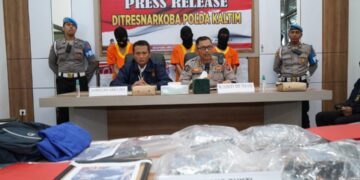 Polda Kaltim Gagalkan Peredaran Sabu 10,4 Kilo