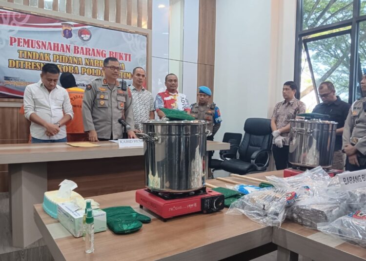 Polda Kaltim Musnahkan Sabu 10 Kilogram Hasil Ungkapan Lintas Provinsi
