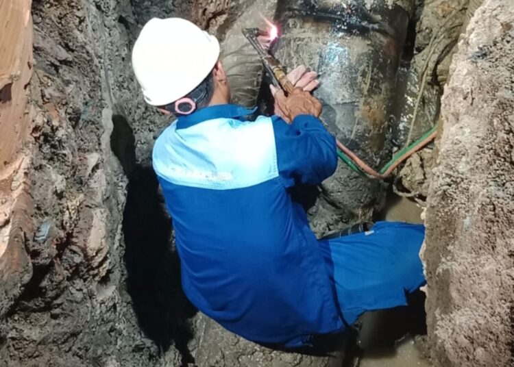 Perumda Tirta Manuntung Balikpapan Selesaikan Perbaikan Kebocoran Pipa Kurang Dari 12 Jam