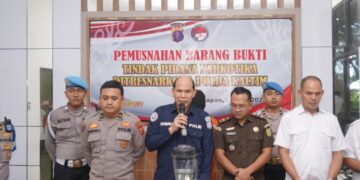 Polda Kaltim Musnahkan Sabu 44,52 Gram Dalam Upaya Perangi Narkotika