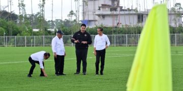 Tinjau Pusat Pelatihan PSSI di IKN, Presiden : September Milai Dipakai Timnas