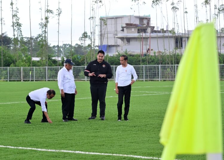Tinjau Pusat Pelatihan PSSI di IKN, Presiden : September Milai Dipakai Timnas