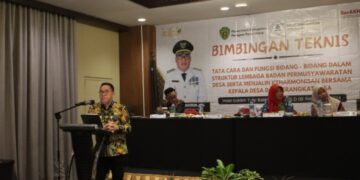 Bimtek Diklat Bina Bangsa (Diklanas) untuk Pemerintah Desa dan Badan Permusyawaratan Desa (BPD) pada Kamis, 5 September 2024, di Hotel Golden Tulip. (Foto : istimewa)
