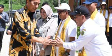 Makmur Marbun, mendampingi Presiden Joko Widodo dalam acara peresmian. (Foto : istimewa)
