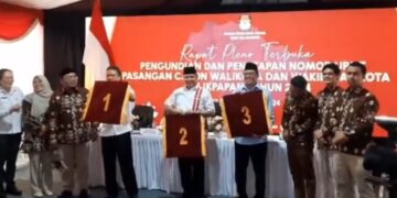 Ini Hasil Pengundian Nomor Urut Paslon Wali Kota dan Wakil Wali Kota Balikpapan