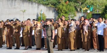 Apel gabungan seluruh perangkat daerah di lingkungan Pemerintah Kabupaten PPU pada Senin, 23 September 2024. (Foto : istimewa)
