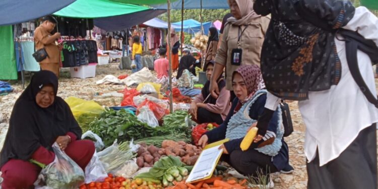 Pemantauan rutin terhadap harga dan pasokan bahan pokok di wilayah PPU. (Foto : istimewa)