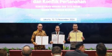 Perluas Kerja Sama, Kementerian ATR/BPN Gandeng Kementerian Pertahanan dan BIN dalam Upaya Pencegahan dan Penuntasan Tindak Pidana Pertanaha