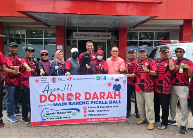 Komunitas “Main Bareng Pickle Ball” Balikpapan Gelar Donor Darah, Dorong Prestasi dan Kepedulian Sosial