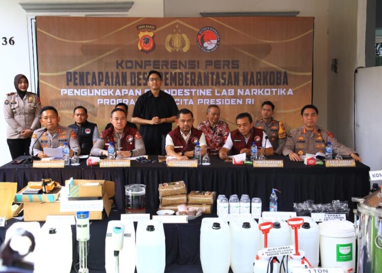 Polri Ungkap Laboratorium Clandestine Narkoba Terbesar di Jawa Barat, 5 Juta Jiwa Diselamatkan