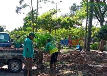 Revitalisasi Taman Tiga Generasi oleh DLH Balikpapan. Ditargetkan Rampung Akhir Februari 2025