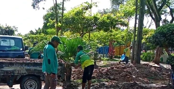 Revitalisasi Taman Tiga Generasi oleh DLH Balikpapan. Ditargetkan Rampung Akhir Februari 2025