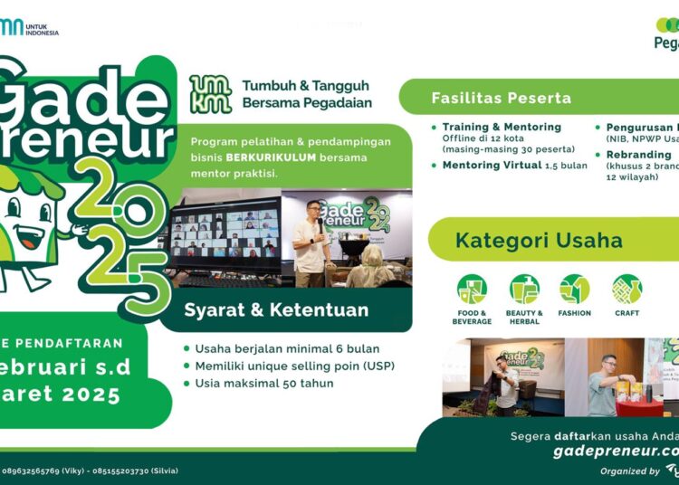 Calon Pebisnis Sukses Mari Merapat, Pegadaian GadePreneur 2025 Resmi Dibuka!