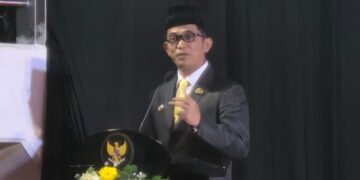 Wali Kota Balikpapan, Rahmad Mas'ud, saat menyampaikan pidato