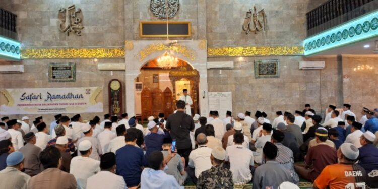 Safari Ramadan 1446 Hijriah di Masjid Jami' As Suadaa pada Senin malam, 10 Maret 2025.