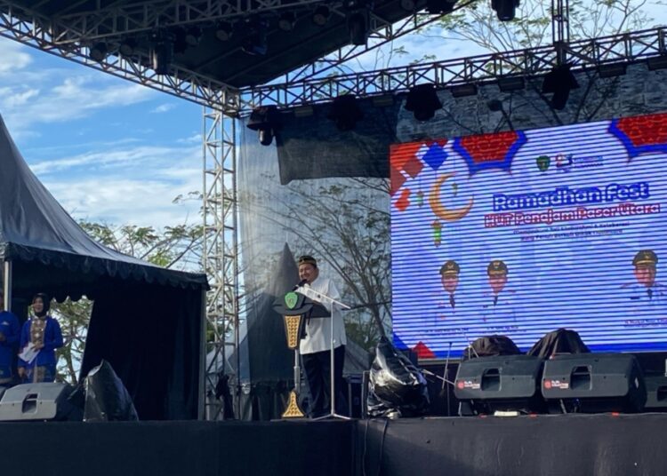 Mudyat Noor saat pembukaan Ramadan Fest di kompleks Islamic Center, Kelurahan Nipah-Nipah