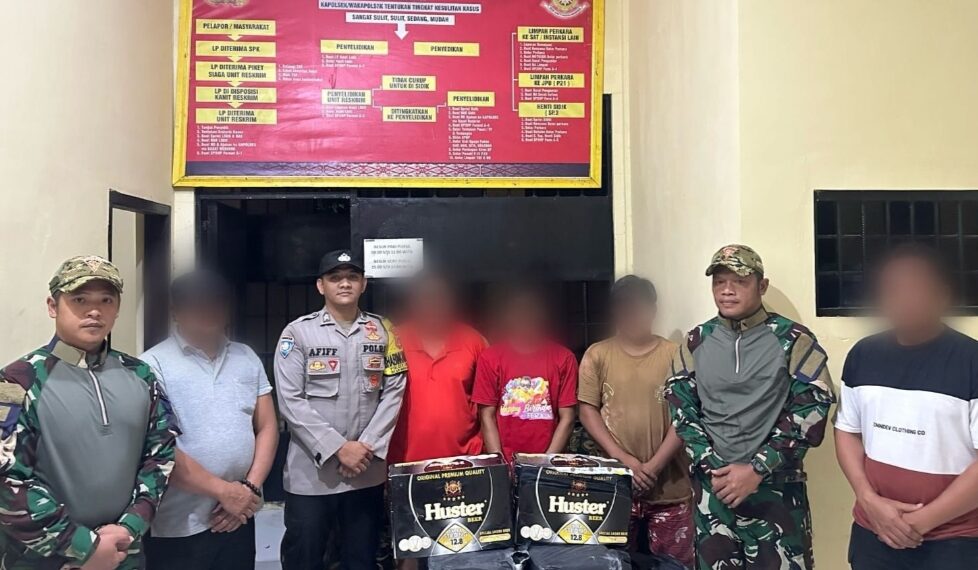 Satgas Pamtas Gagalkan Penyelundupan Miras Malaysia di Perbatasan Nunukan