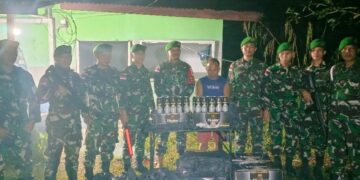 Gagalkan Penyelundupan 360 Botol Miras, Satgas Pamtas RI–Malaysia Perkuat Pengamanan Perbatasan di Malinau