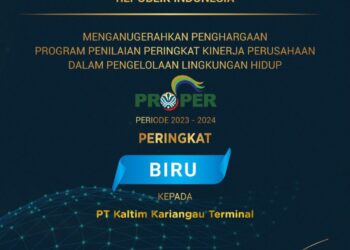 KKT Raih Penghargaan PROPER Biru atas Komitmen Lingkungan Berkelanjutan