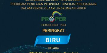 KKT Raih Penghargaan PROPER Biru atas Komitmen Lingkungan Berkelanjutan