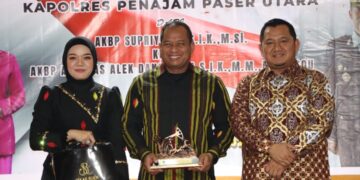 Mudyat Noor, menghadiri acara pisah sambut Kepala Kepolisian Resor (Kapolres) PPU