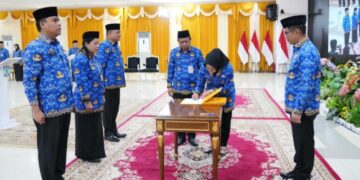 Pelantikan oleh Wali Kota Rahmad Mas'ud di Aula Balaikota Balikpapan pada Selasa, 6 Mei 2025.