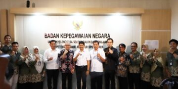 Kunjungan Wakil Bupati Abdul Waris Muin di Gedung UPT BKN Balikpapan, Rabu 30 April 2025