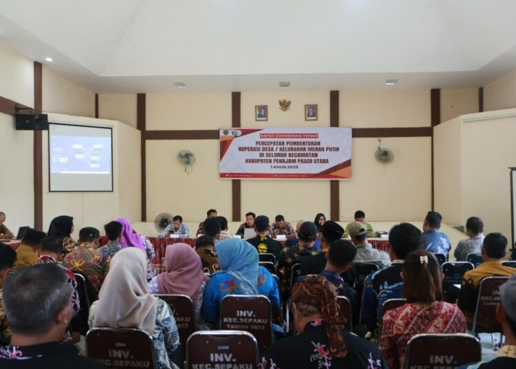 Sosialisasi pembentukan Koperasi Desa/Kelurahan Merah Putih di Kecamatan Sepaku, Kamis, 8 Mei 2025