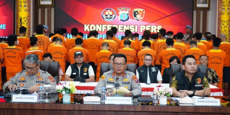 Kapolda Kaltim Beberkan Hasil Operasi Pekat Mahakam II : 134 Pelaku Diamankan, 91 Kasus Terungkap