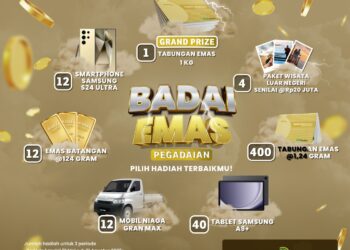 Badai Emas 2025 : Pegadaian Hadirkan Undian Loyalitas Berhadiah Haji, Emas, dan Mobil Niaga