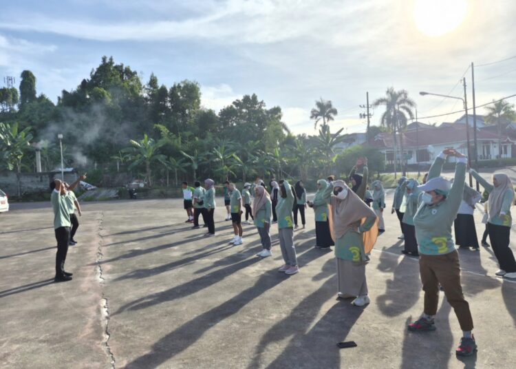 Kegiatan tes kebugaran Puskesmas Damai