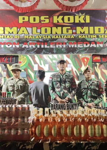 Modus Disamarkan Sembako, Penyelundupan Miras dan Munisi di Perbatasan Krayan Digagalkan TNI