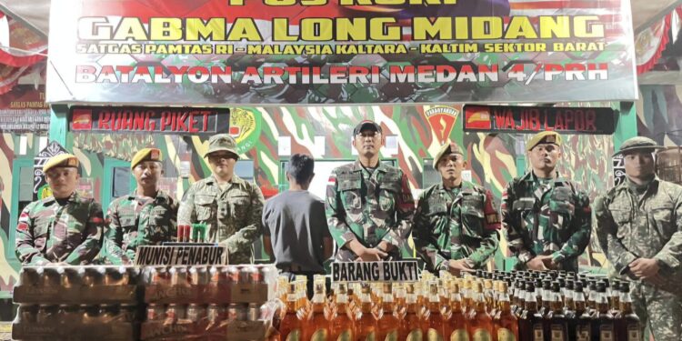 Modus Disamarkan Sembako, Penyelundupan Miras dan Munisi di Perbatasan Krayan Digagalkan TNI