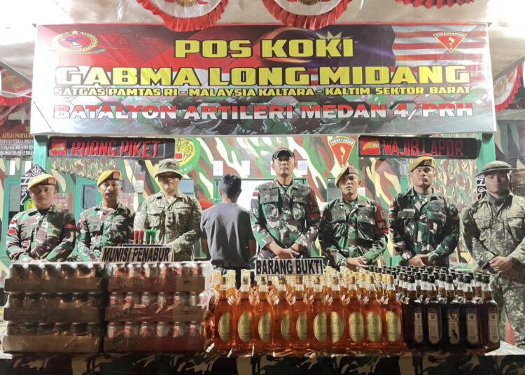 Modus Disamarkan Sembako, Penyelundupan Miras dan Munisi di Perbatasan Krayan Digagalkan TNI