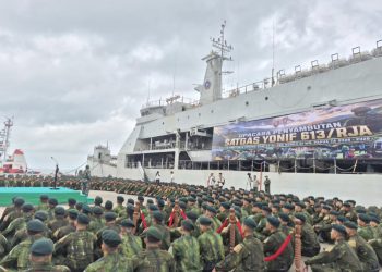 Usai Bertugas di Papua, 340 Prajurit Yonif 613 Disambut di Balikpapan